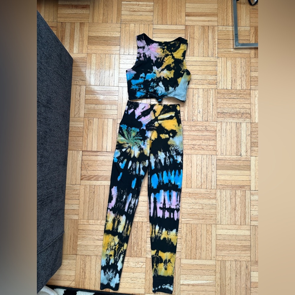 Electric & Rose Tie Dye workout set - leggings only (sports bra sold separate)